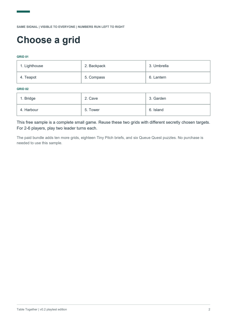 Actual working page 2 of the free family-party-game-bundle sample